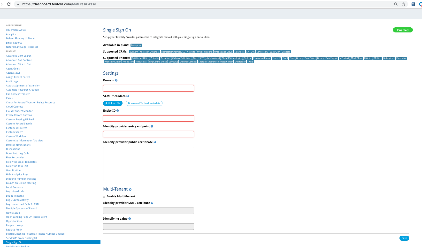 Configure Tenfold to use Okta as an identity provider utilizing SAML