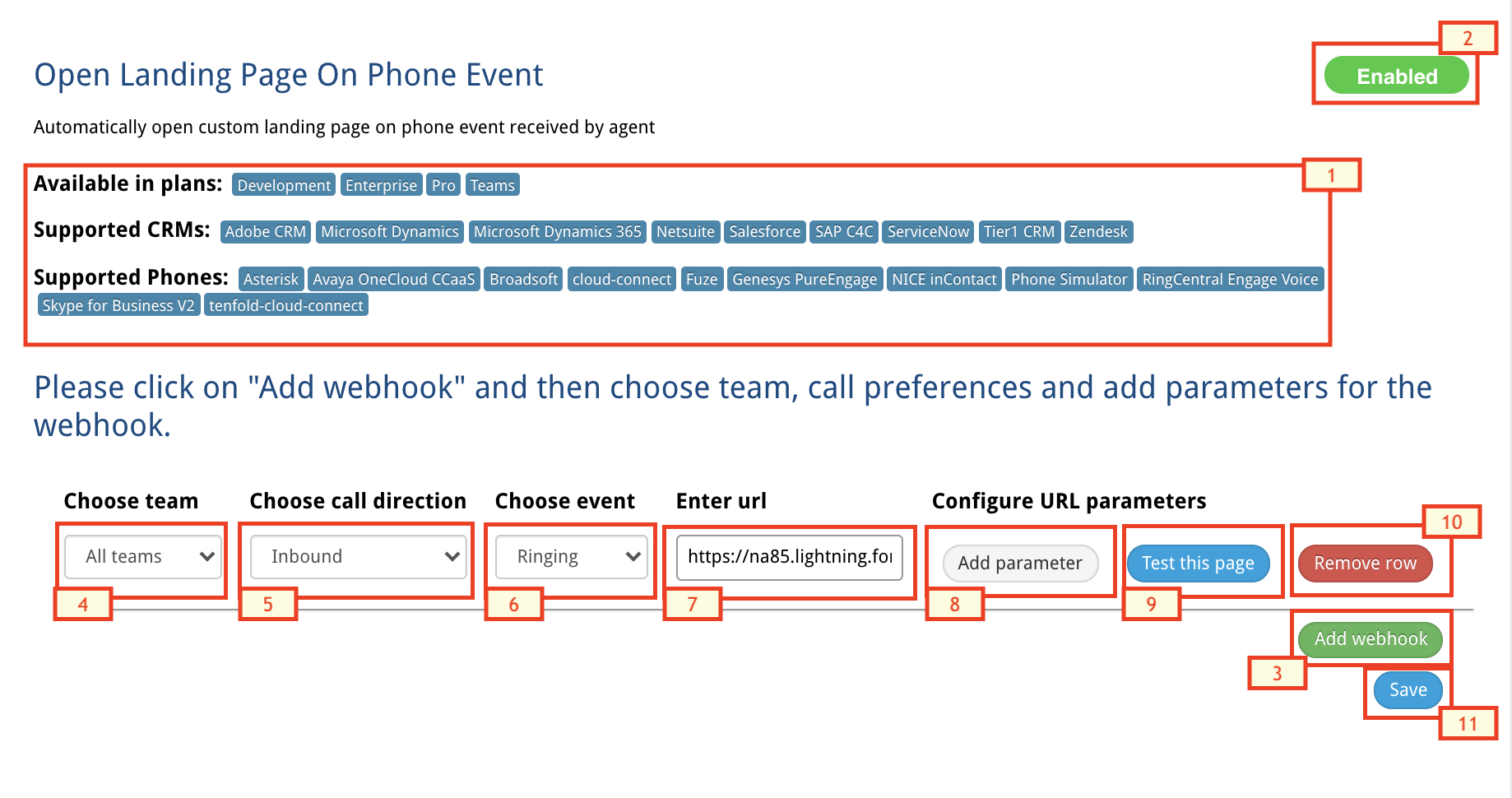 DashboardFeatureOpenLandingPageConfigure.png